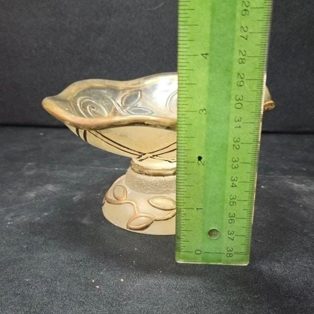 Wamsutta Resin Gold Accent Footed Bowl, Soap Or Trinket Dish,‎ Replacement Decor